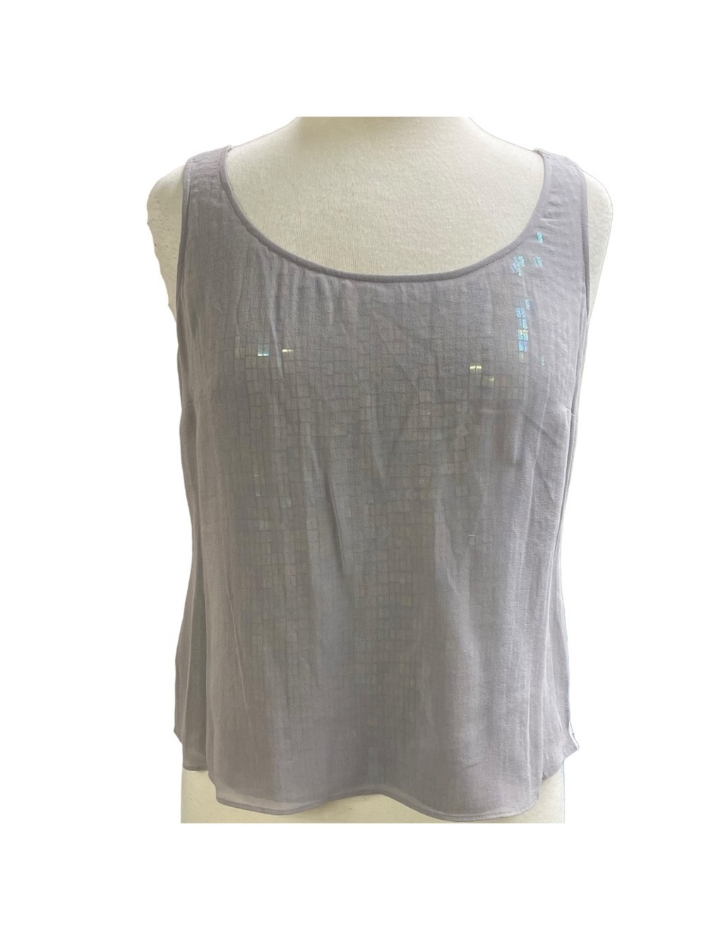 Lafayette 148 glittery top with silk overlay 8
